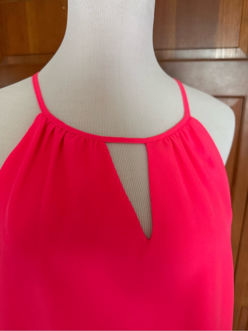 XL Barbiecore Girl’s Night Out Neon Bright Flowy Halter Layered Resort - Picture 3 of 9